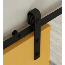 Emuca Système Barn de porte coulissante 6116514 noir Kobleo