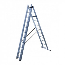 Hailo Echelle transformable HobbyStep 3 plans en alu 3x11 échelons Hailo Kobleo