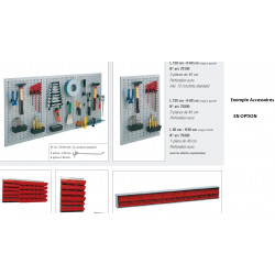 Kupper Etabli 12082 1 porte 3 tiroirs 1 compartiment L120cm rouge Kupper Kobleo