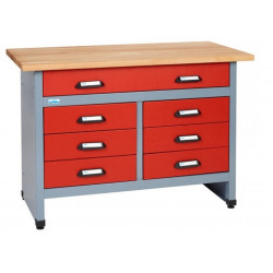 Kupper Etabli Rouge 12122 7 tiroirs L1,20m Kupper Kobleo