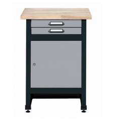 Kupper Desserte 1 porte 2 tiroirs gris Kupper Kobleo