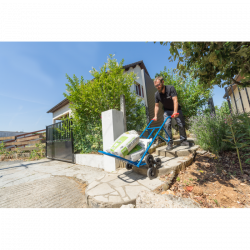 Hailo Diable d'escalier 250kg Ht1m23 époxy bleu à 2x3 roues Hailo Kobleo Hailo Diable d'escalier 250kg Ht1m23 époxy bleu à 2x3 roues Hailo Kobleo