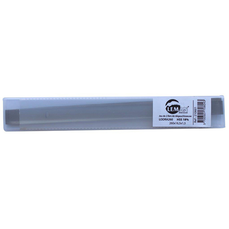 Leman Jeu de 2 fers acier Hss 18% 260 X 16.5 X 1.5 pour Lodra260 Leman Kobleo