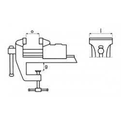 Dolex Etau amateur en fonte spéciale fixation par agrafe 80 mm Kobleo
