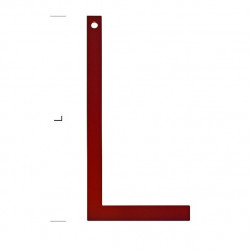 Metrica Equerre rigide de charpentier 29357 rouge 700mm Metrica Kobleo