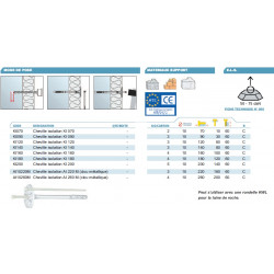Alsafix 200 Chevilles Isolation multi-matériaux 10 x 120 KI120 Alsafix Kobleo
