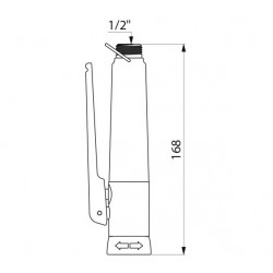 Delabie Douchette à gâchette noire H168, jet réglable Delabie Kobleo