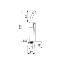 Delabie Douchette à gâchette Hospital pour lave-bassin Delabie Kobleo