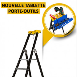 Centaure Escabeau aluminium laqué 8 marches hauteur d'accès 3,75 m MP Kobleo