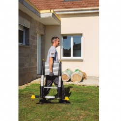 Centaure Echelle télescopique 11 échelons hauteur d'accès maxi 4,10 m Bamboo Kobleo