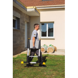 Centaure Echelle télescopique 13 échelons hauteur d'accès maxi 4,70 m Bamboo Kobleo