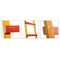 Centaure Echelle toit 3m 9 marches bois résineux Centaure Kobleo