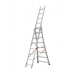 Hailo Echelle transformable pro base évasée 3x8 Ht accès 5,68m Hailo Kobleo
