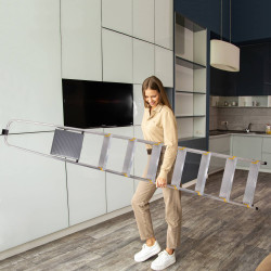 Hoström Escabeau 8 marches DURA alu pliable hauteur plateforme 162cm Hostrom Kobleo