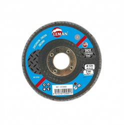 Leman Lot 10 disques lamelles bombées Zirconium D125x22,23mm Grain 100 Leman Kobleo