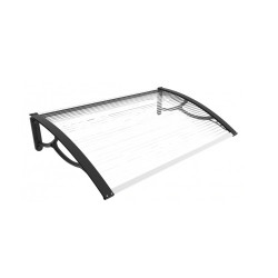 Habrita Foresta Marquise de porte et fenêtre 80 x 120 cm en polycarbonate alvéolaire C Kobleo Habrita Foresta Marquise de porte et fenêtre 80 x 120 cm en polycarbonate alvéolaire C Kobleo