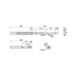Emuca Kit 5 Paires de coulisses pour tiroirs 45x350mm à billes zingué Emuca Kobleo Emuca Kit 5 Paires de coulisses pour tiroirs 45x350mm à billes zingué Emuca Kobleo
