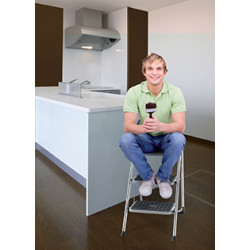 Centaure Marchepied Chrome XL double fonction 3 marches Ht accès 2,70m Centaure Kobleo