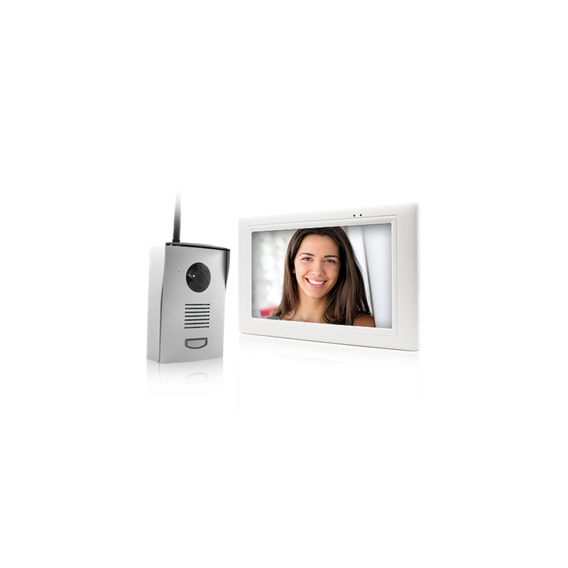 Thomson Interphone vidéo sans fil Izzy-768W couleur 18cm avec antenne Thomson Kobleo