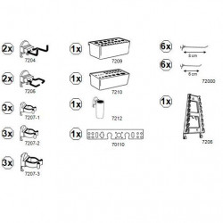 Kupper Kit complet 30 crochets pots bacs supports d’outils Kupper Kobleo