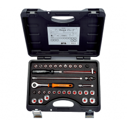 Bahco Jeu de douilles et cliquet 7429JDE tête 3/8 34 pièces Bahco Kobleo