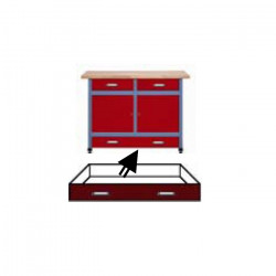 Kupper Grand tiroir 96,3x12x42cm pour établi SH95/SH100 rouge Kupper Kobleo Kupper Grand tiroir 96,3x12x42cm pour établi SH95/SH100 rouge Kupper Kobleo