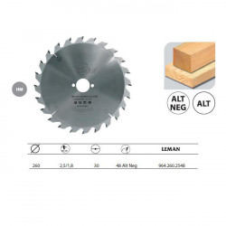 Leman Lame carbure portative Festool D260x30 Ep2,5 48Z Neg. Alt. Leman Kobleo