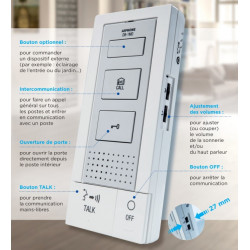 Aiphone Kit portier audio DB2INT 2 fils 1 bouton 2 postes intérieurs Aiphone Kobleo