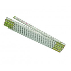 Metrica Mètre bois 23119 blanc laqué 2m décimale rouge Metrica Kobleo Metrica Mètre bois 23119 blanc laqué 2m décimale rouge Metrica Kobleo