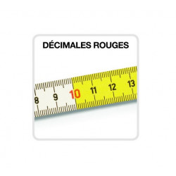 Metrica Mètre bois 23119 blanc laqué 2m décimale rouge Metrica Kobleo Metrica Mètre bois 23119 blanc laqué 2m décimale rouge Metrica Kobleo
