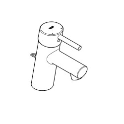 Grohe Mitigeur lavabo 3220610E chromé 1/2 taille S Concetto Grohe Kobleo
