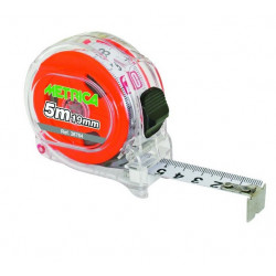 Metrica Mètre à ruban 38764 double graduation 5mx19mm rouge Metrica Kobleo