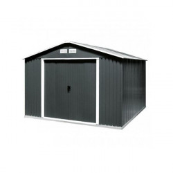 Duramax Abri de jardin anthracite en métal Colossus 10x8 7,75 m2 DUAE108PR Kobleo