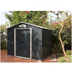 Duramax Abri de jardin Duramax 8x6 DUAE86PR 4,76 m2 en métal anthracite Kobleo