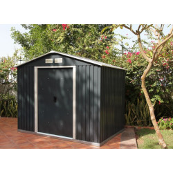 Duramax Abri de jardin Titan métal 6,31 m2 anthracite 2,61 x 2,42 x2,05 m DUAE88PR Kobleo