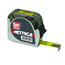 Metrica Mètre à ruban boîtier chromé 5 m x 19 mm 8206 Metrica Kobleo