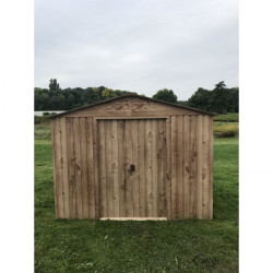 Duramax Abri de jardin Woodgrain en métal imitation bois 4,75m2 Duramax Kobleo