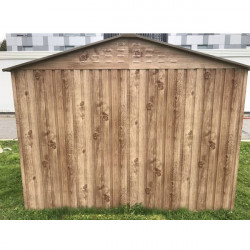 Duramax Abri de jardin Woodgrain en métal imitation bois 4,75m2 Duramax Kobleo