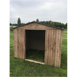Duramax Abri de jardin Woodgrain en métal imitation bois 4,75m2 Duramax Kobleo