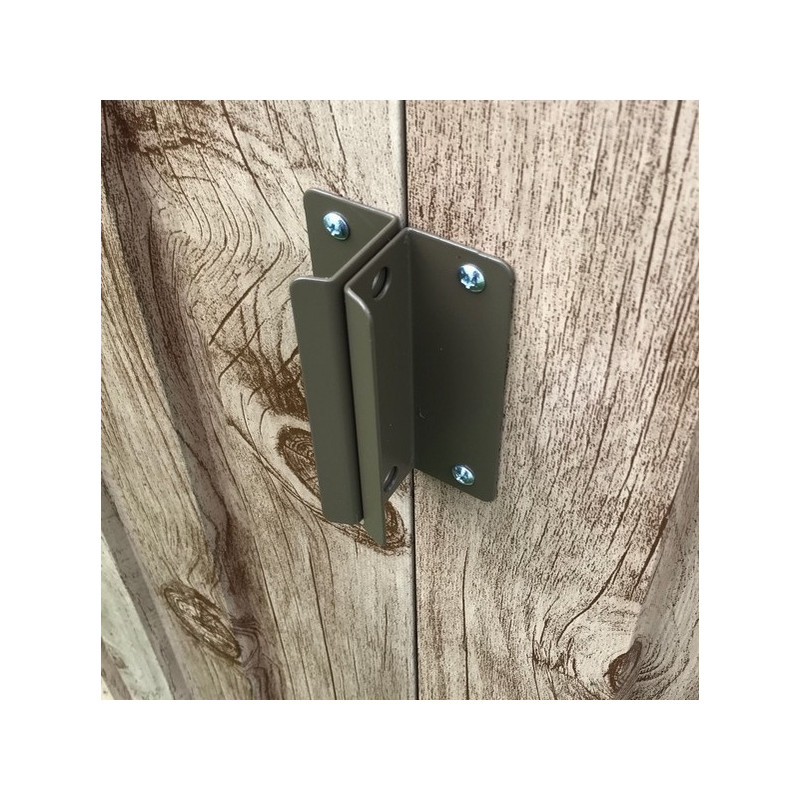 Duramax Abri de jardin en métal Woodgrain imitation bois 6,31m2 8x8 Duramax Kobleo