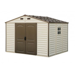Duramax Abri de jardin DUWS108PR ivoire et marron 7,68m2 Pvc Woodstyle Duramax Kobleo