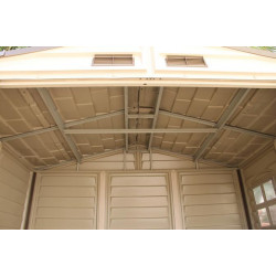 Duramax Abri de jardin DUWS108PR ivoire et marron 7,68m2 Pvc Woodstyle Duramax Kobleo