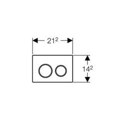 Geberit Plaque de déclenchement Omega 20 chromé brillant/mat Geberit Kobleo