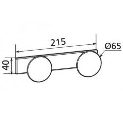 Delabie Porte-vêtement en inox 2 têtes Delabie Kobleo
