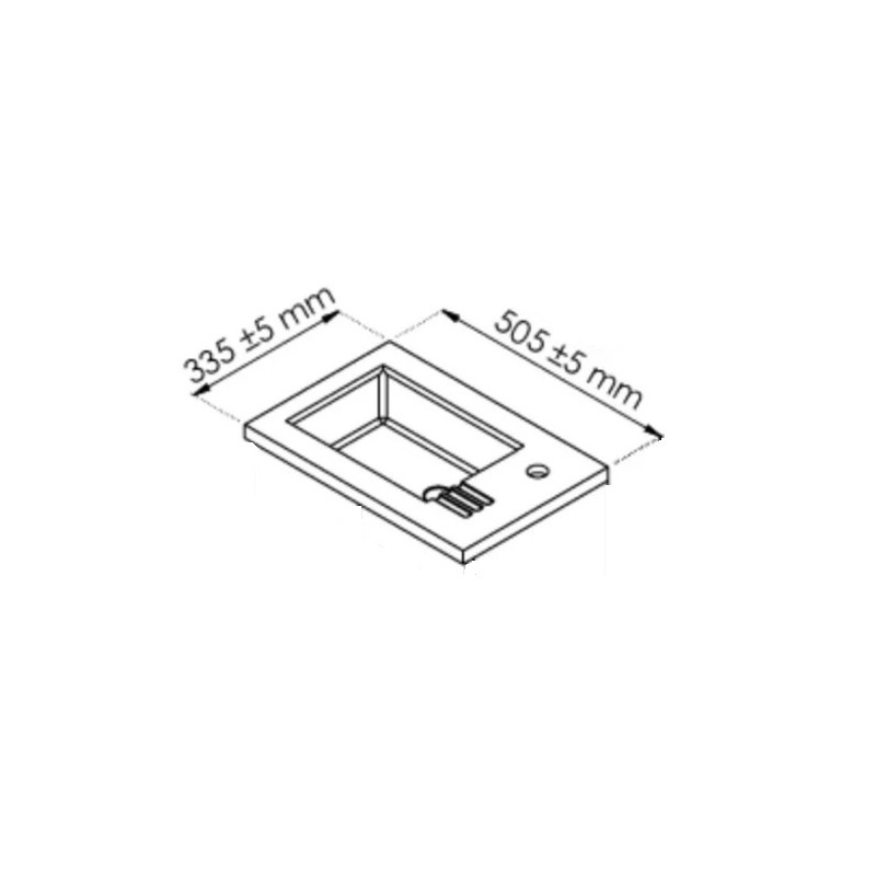 Ondée Plan résine blanc 50cm pour meuble salle de bain Ondée Kobleo Ondée Plan résine blanc 50cm pour meuble salle de bain Ondée Kobleo