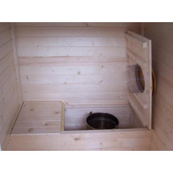 Toilettes sèches en bois - panneaux 16mm + plancher - Habrita