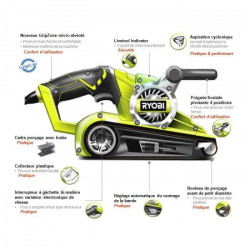Ryobi Ponceuse à bande EBS800V 800W 76mm Ryobi Kobleo