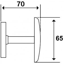 Godonnier Patère 1 tête chromé Godonnier Kobleo