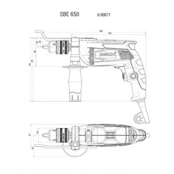 Metabo Perceuse à percussion SBE 650 650W 9Nm Metabo Kobleo