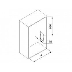 Emuca Penderie rabattable 830-1150mm pour armoire 12kg acier moka Emuca Kobleo
